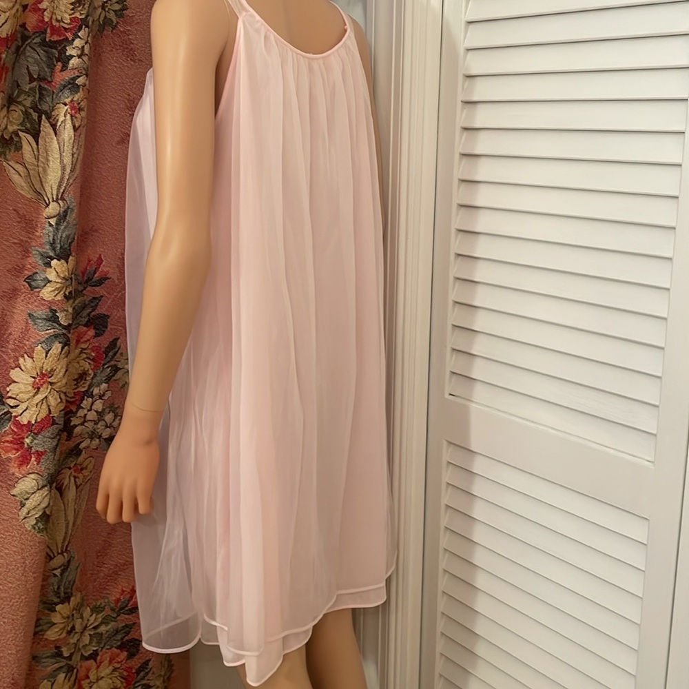 Vintage NIGHTGOWN pale pink tricot by RADCLIFFE size SMALL - Picture 9 of 13